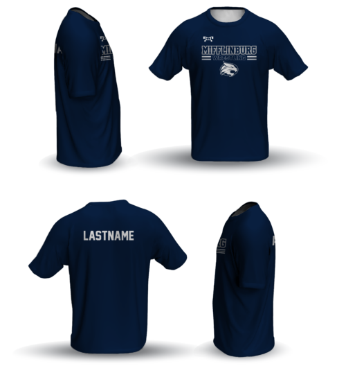 MIFFLINBURG NAVY Loose Short Sleeve Dri-Fit