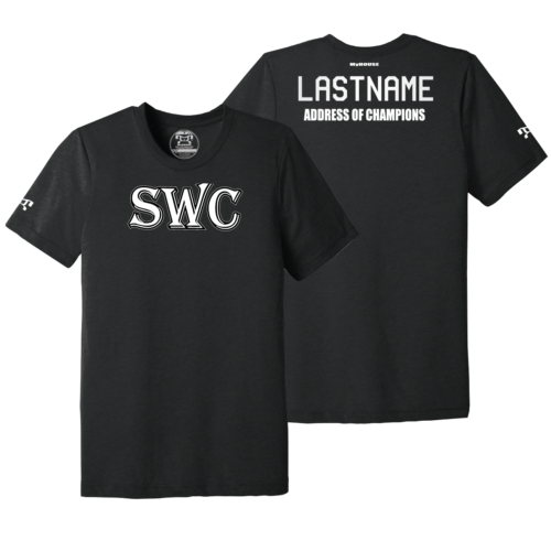 SWC Black Address Of Champions Heat Press T Shirt