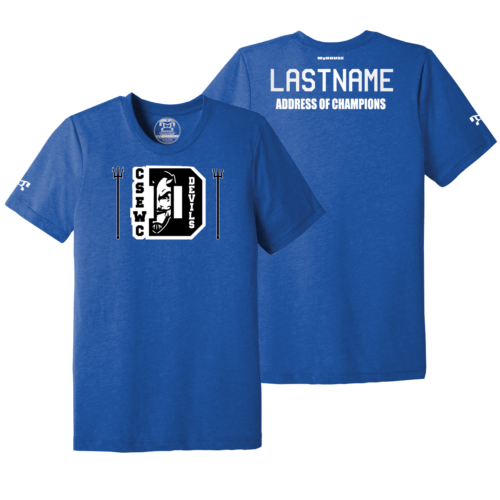 Cambridge Springs Elementary Youth Wrestling royal Address Of Champions Heat Press T Shirt