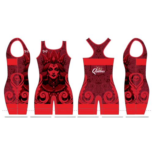 Mississippi Queens Wrestling Club RED Women's Custom Singlet