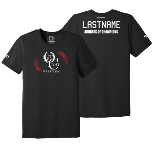 Outcast Wrestling Club Black Address Of Champions Heat Press T Shirt
