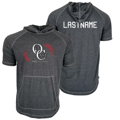 Outcast Wrestling Club Custom Heat Press Short Sleeve Hoodie T-Shirt