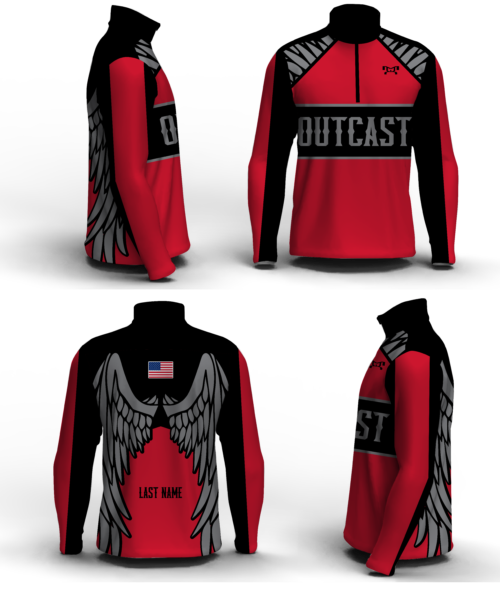 Outcast Wrestling Club Men's Mid-Weight Custom Quarter Zip
