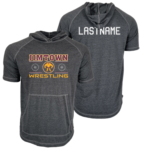 Jimtown Wrestling Custom Heat Press Short Sleeve Hoodie T-Shirt