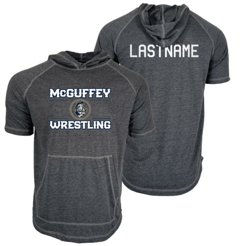 McGuffey Wrestling Custom Heat Press Short Sleeve Hoodie T-Shirt