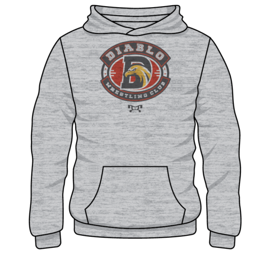 Diablo Wrestling Club Custom Sublimated Decal Grey Hoodie