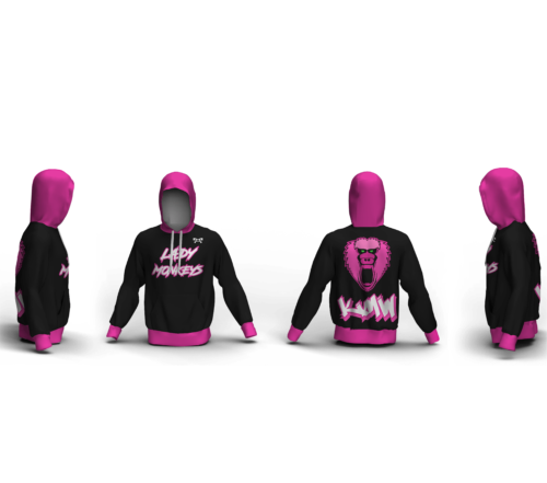 Krazy Monkeys WC Pink Custom Unisex Sublimated Hoodie