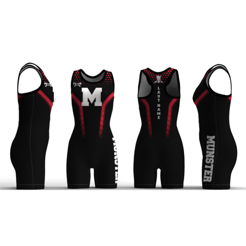 Munster Wrestling black Women's Custom Singlet