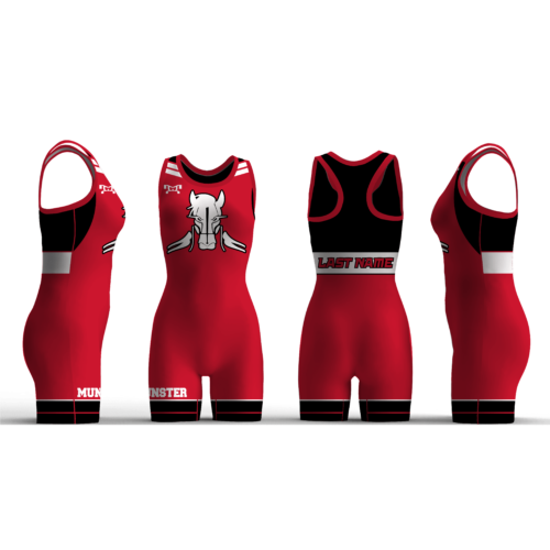 Munster Wrestling red Women's Custom Singlet