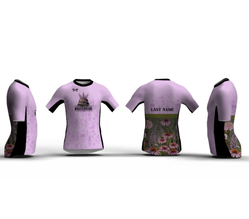 Men's Warrior Wrestling Wildflowers Compression Short Sleeve Shirt