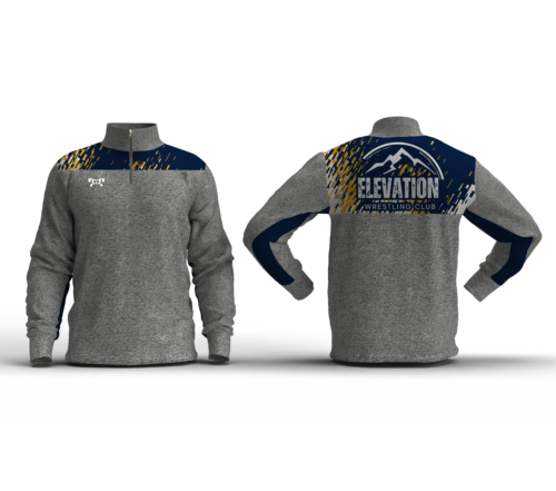 Elevation Wrestling Club Box Stripe Slim Cut Quarter Zip