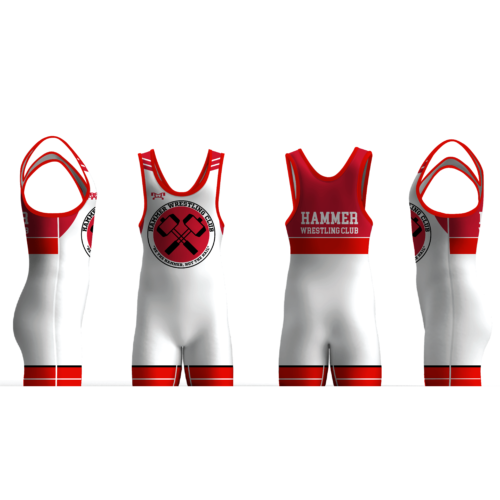 Hammer Wrestling Club- NY WHITE Men's Singlet