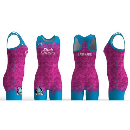 Slick Chicks Wrestling Club PINK Women's Custom Singlet