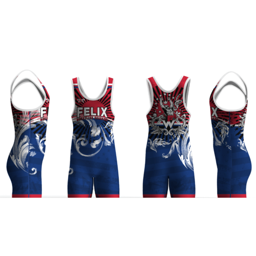 Felix Wrestling Academy Red/White/Blue - Stars Men's Singlet