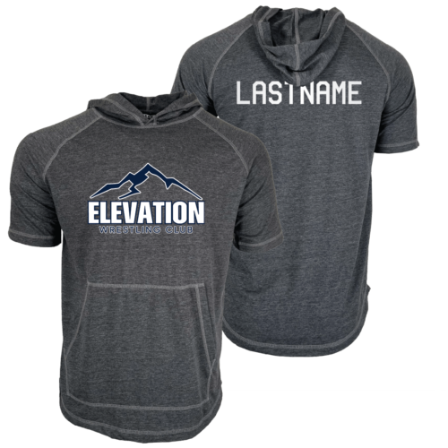 Elevation Wrestling Club Custom Heat Press Short Sleeve Hoodie T-Shirt
