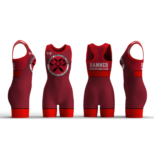 Hammer Wrestling Club- NY  Red Women's Custom Singlet