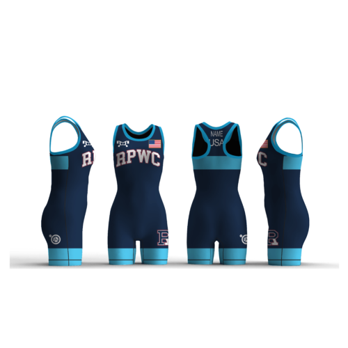 Riverton Parke Wrestling Club blue freestyle Women's Custom Singlet