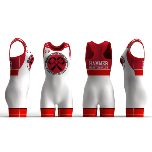 Hammer Wrestling Club- NY Women's WHITE Custom Singlet