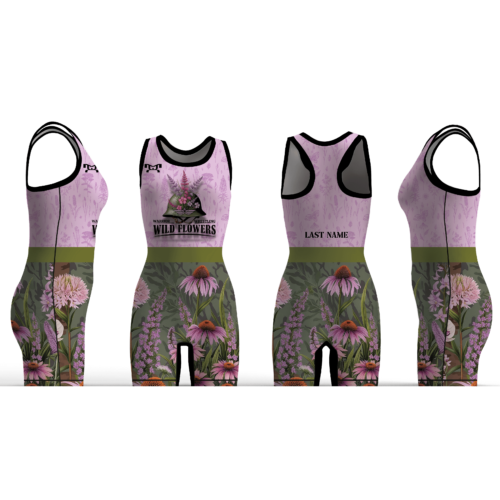 Warrior Wrestling PA-Wildflowers Girls Women's Custom Singlet