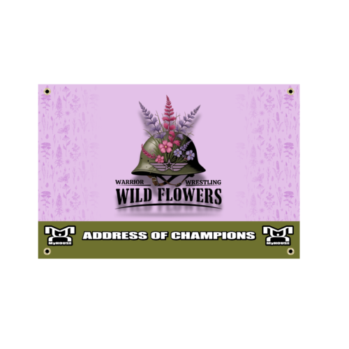 Warrior Wrestling PA-Wildflowers Girls Custom Team Banner