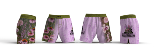 Warrior Wrestling PA-Wildflowers Girls Women's 6" Fight Short