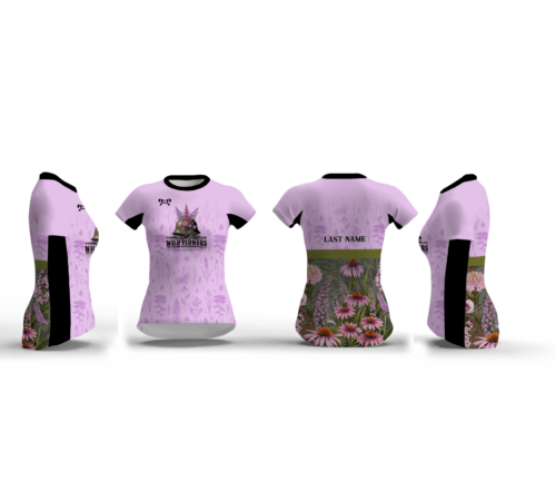 Warrior Wrestling PA-Wildflowers Girls Women's Compression Short Sleeve Shirt