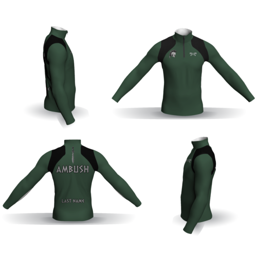 Ambush Warrior Wrestling NC Men's Light-Weight Custom Quarter Zip