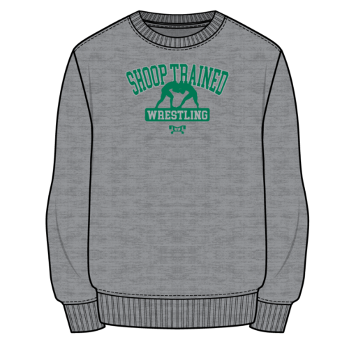 Shoop Trained Custom Sublimated Decal Grey Crewneck