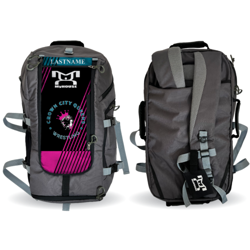 Crown City Wrestling Club PINK Hybrid Gear Bag (THIS WILL SHIP IN 6-8 WEEKS)