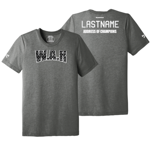WAR Wrestling Club Address Of Champions Grey Heat Press T Shirt