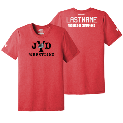 Junk Yard Dogs Red Address Of Champions Heat Press T Shirt