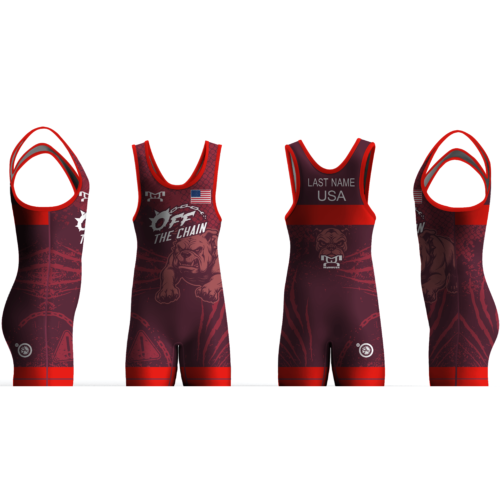 Off The Chain Wrestling Club RED Men's Singlet