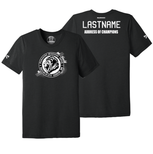 Paragon Warriors 33834 Black Address Of Champions Heat Press T Shirt