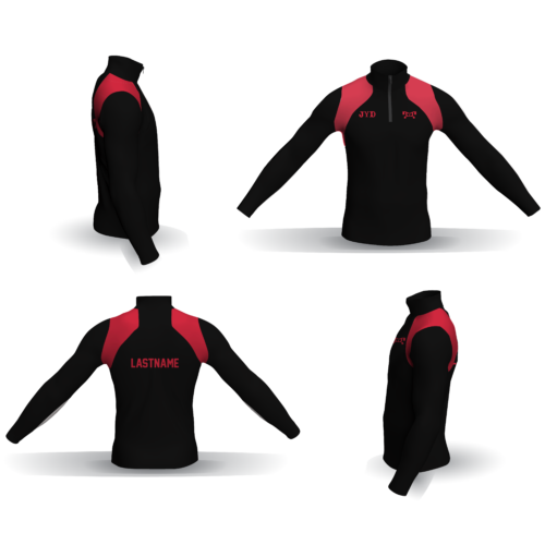 Junk Yard Dogs RED Men's Light-Weight Custom Quarter Zip