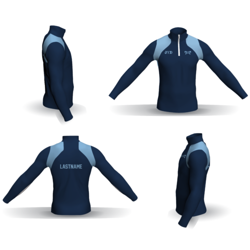 Junk Yard Dogs BLUE Men's Light-Weight Custom Quarter Zip