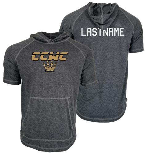 Crown City Wrestling Club Custom Heat Press Short Sleeve Hoodie T-Shirt