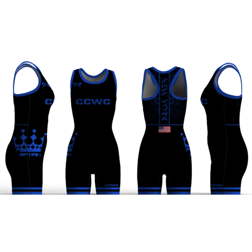 Crown City Wrestling Club BLUE Women's Custom Singlet