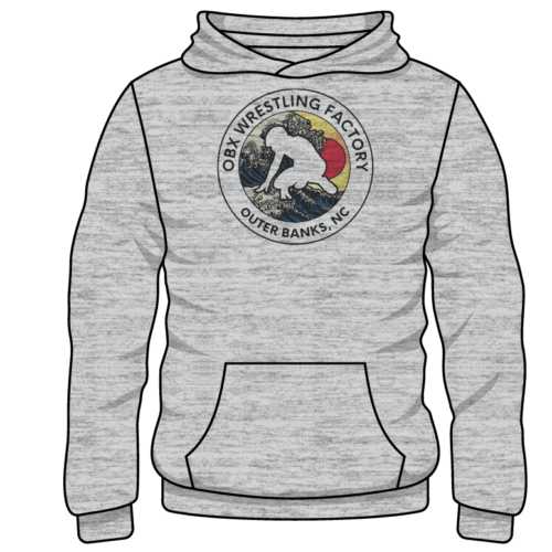 OBX Wrestling Factory  Custom Sublimated Decal Grey Hoodie