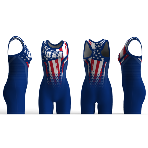 Red white & fight Women's Custom Singlet