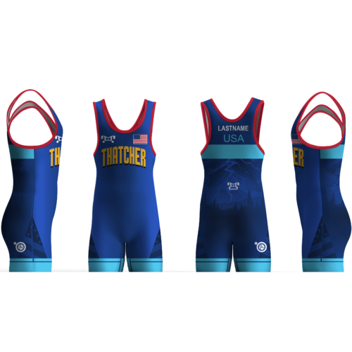 Thatcher Wrestling Club BLUE Men's Singlet
