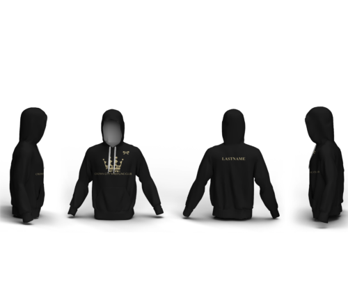 Crown City Wrestling Club BLACK Custom Unisex Sublimated Hoodie