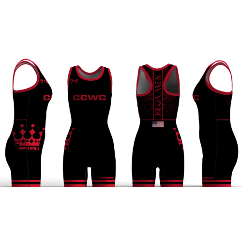 Crown City Wrestling Club RED Women's Custom Singlet