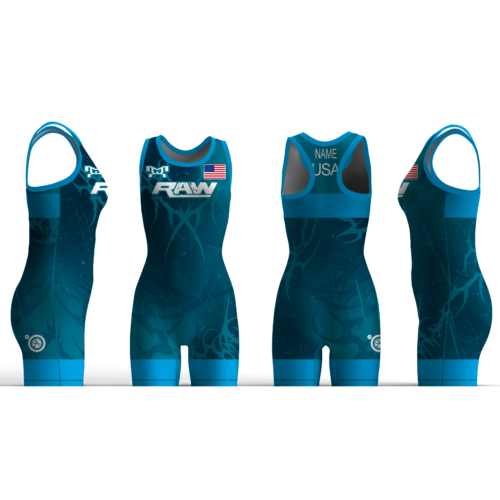 Raleigh Area Wrestling BLUE Women's Custom Singlet