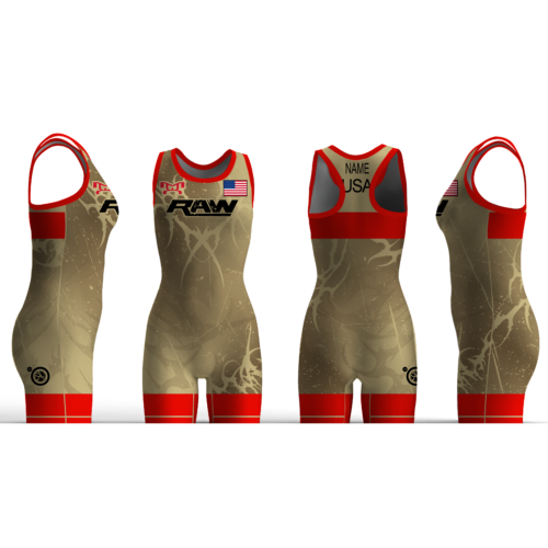 Raleigh Area Wrestling RED Women's Custom Singlet 2025