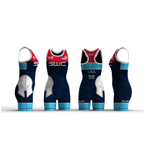 Spartan Wrestling Club Blue Freestyle Women's Custom Singlet