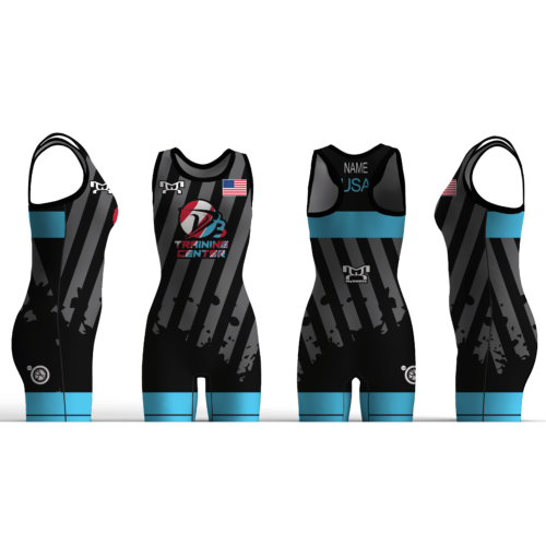 D3 TRAINING CENTER 2025 Women's Blue UWW Freestyle Singlet Women's Custom Singlet