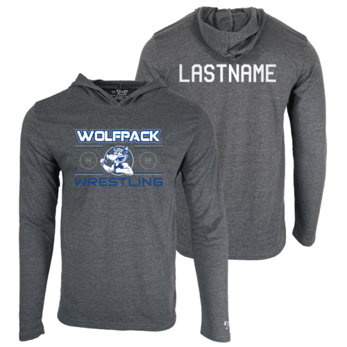 VT Wolfpack Wrestling Club Custom Heat Press Long Sleeve Hoodie T-Shirt