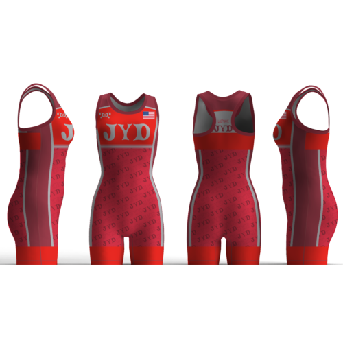 Junk Yard Dogs red Women's Custom Singlet