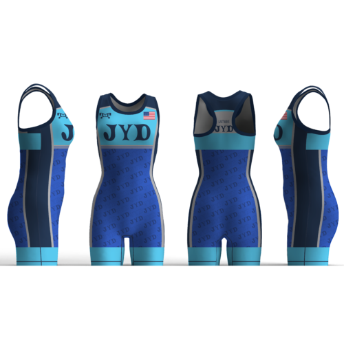Junk Yard Dogs Women's Blue Custom Singlet
