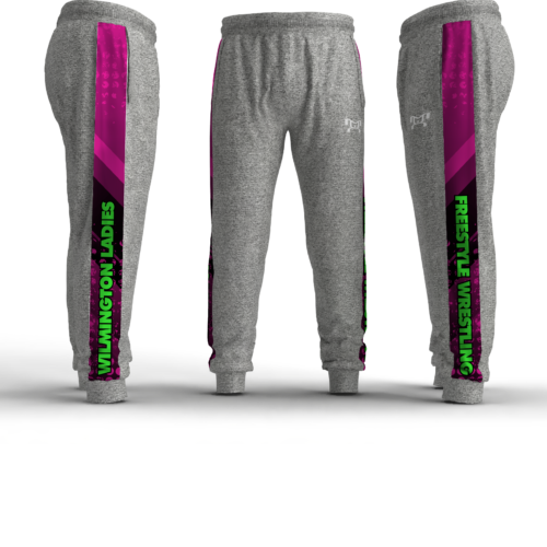 Ladies Wilmington Freestyle Wrestling Box Stripe Slim Cut Joggers
